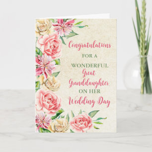 Tarjeta Felicitaciones por el Día de la Boda de la Gran Ni