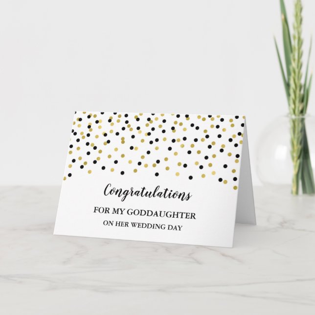 Tarjeta Felicitaciones por el Día de la Boda de la Niña Do (Anverso)