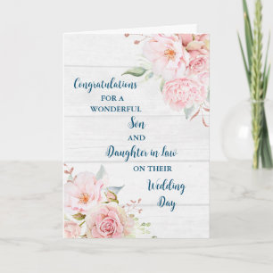 Tarjeta Felicitaciones por el día de la boda legal de hijo
