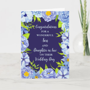 Tarjeta Felicitaciones por el día de la boda legal de hijo