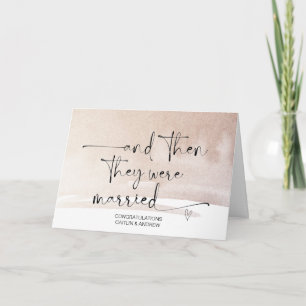 Tarjeta Felicitaciones por el día de la boda para Novia y 