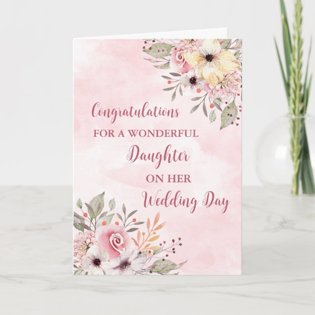 Tarjeta Felicitaciones por el Día de la Matanza de Hija Fl (Anverso)