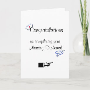 Tarjeta Felicitaciones por el Diploma de Enfermería-Humor