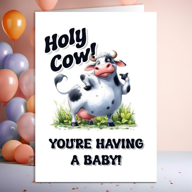 Tarjeta Felicitaciones por el embarazo de vaca sagrada (Subido por el creador)
