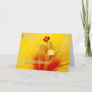 Tarjeta Felicitaciones por el Hibiscus amarillo