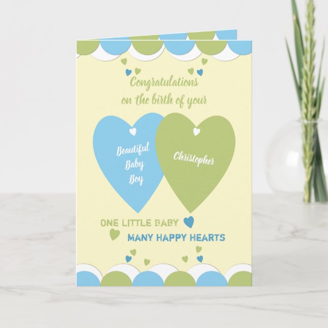 Tarjeta Felicitaciones por el nacimiento de su bebé (Anverso)