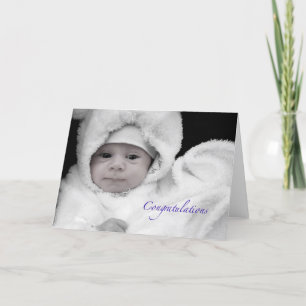 Tarjeta Felicitaciones por el nacimiento de un niño bebé