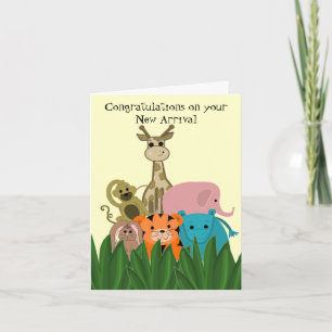 Tarjeta Felicitaciones por el nuevo bebé del zoológico