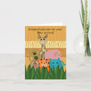 Tarjeta Felicitaciones por el nuevo bebé del zoológico