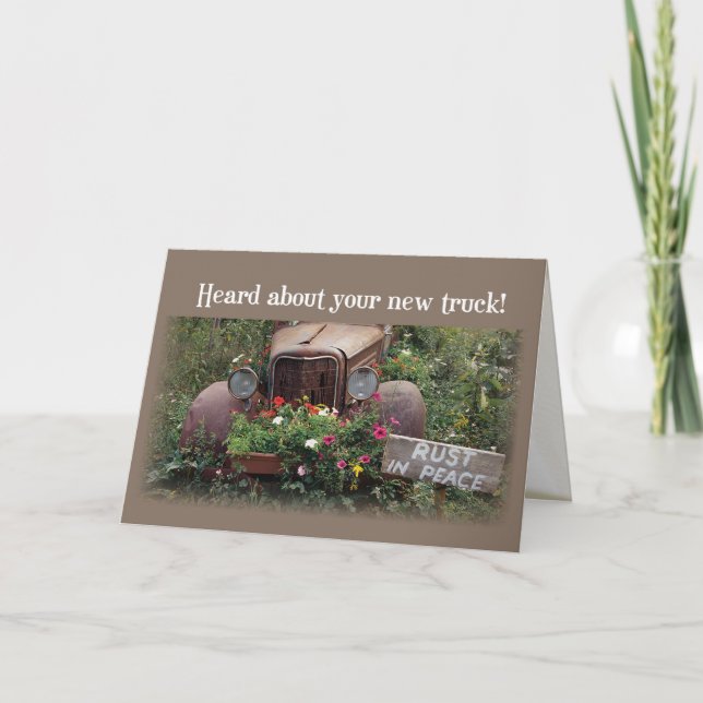 Tarjeta Felicitaciones por el nuevo camión (Anverso)