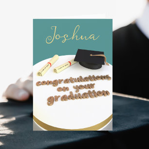 Tarjeta Felicitaciones por el tapón de graduación y el biz