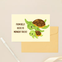 Felicitaciones por embarazos divertidos de tortuga
