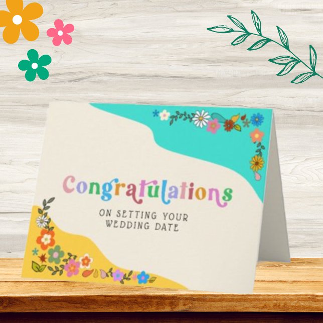 Tarjeta Felicitaciones Por Establecer La Fecha De Su Boda (Subido por el creador)