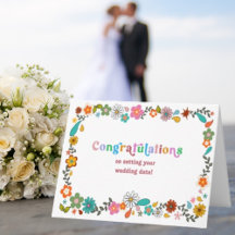 Felicitaciones Por Establecer Su Próximo Boda