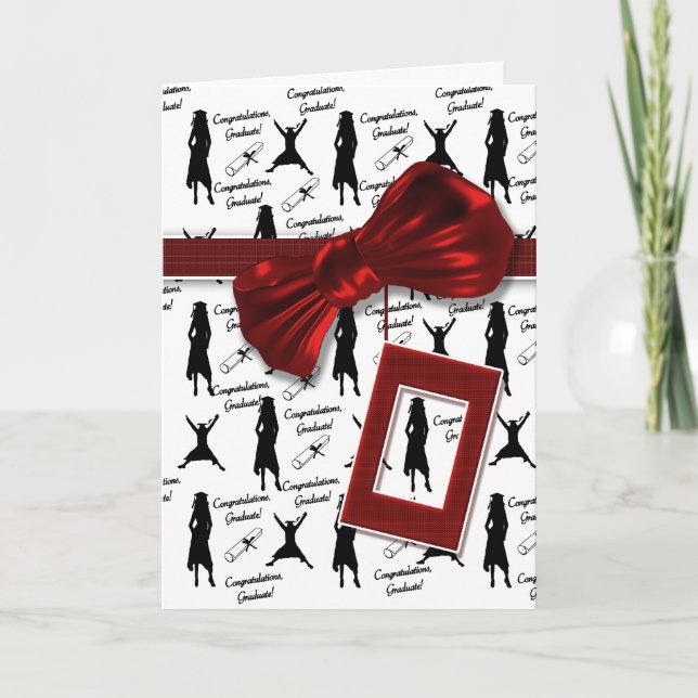 Tarjeta Felicitaciones por graduación a las mujeres (Anverso)