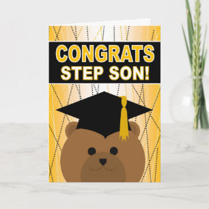 Tarjeta Felicitaciones por graduación a Step Son