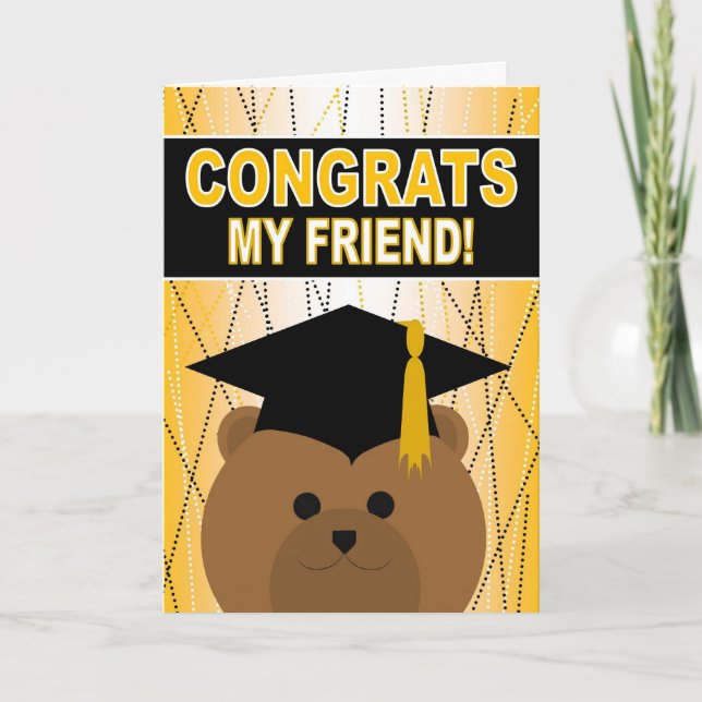 Tarjeta Felicitaciones por graduación a un amigo (Anverso)
