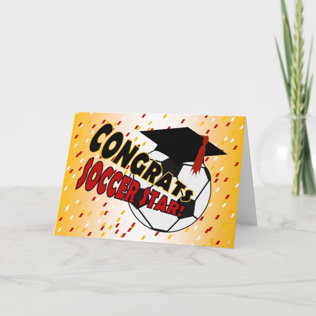 Tarjeta Felicitaciones por graduación a una estrella de fú (Anverso)