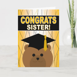 Tarjeta Felicitaciones por graduación a una hermana