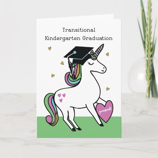 Tarjeta Felicitaciones por graduación de guardería de tran (Anverso)