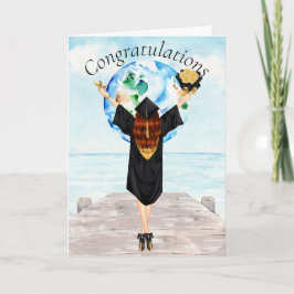 Tarjeta Felicitaciones por graduación de Redhead