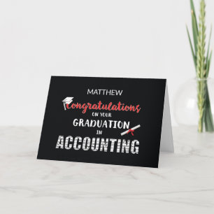 Tarjeta Felicitaciones por graduación en contabilidad con