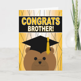Tarjeta Felicitaciones por graduación para hermano/hermano
