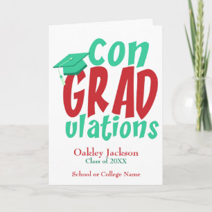 Tarjeta Felicitaciones por graduación personalizada