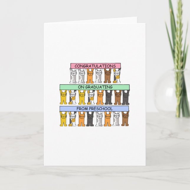 Tarjeta Felicitaciones por graduación preescolar (Anverso)