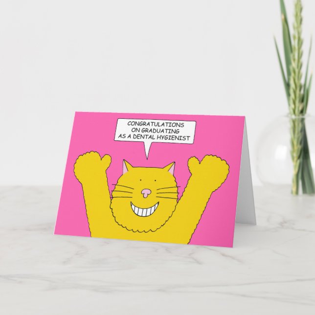 Tarjeta Felicitaciones por graduarse como higienista denta (Anverso)