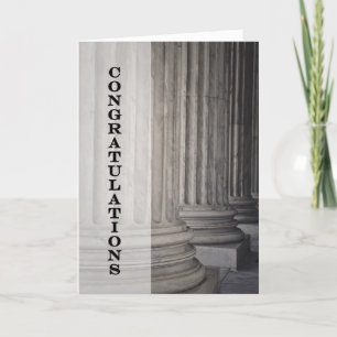 Tarjeta Felicitaciones por graduarse de la Facultad de Der