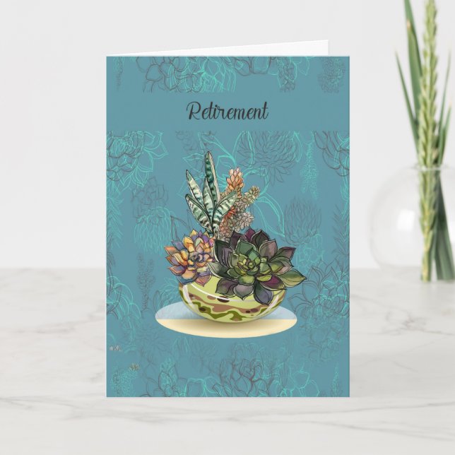 Tarjeta Felicitaciones por jubilación con flores (Anverso)
