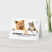 Felicitaciones por jubilación veterinaria al gato