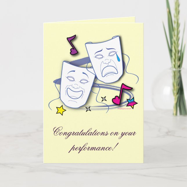 Tarjeta Felicitaciones por la actuación de Play Star: (Anverso)