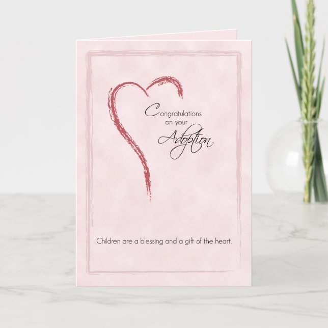Tarjeta Felicitaciones por la adopción de Chica, religioso (Anverso)