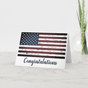 Tarjeta Felicitaciones por la bandera estadounidense patri