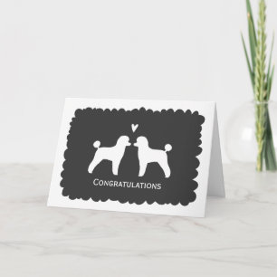 Tarjeta Felicitaciones por la boda de Caniches Toy