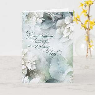 Tarjeta Felicitaciones por la boda de hija y esposo