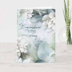Tarjeta Felicitaciones por la boda de la hija y su esposa
