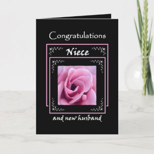 Tarjeta Felicitaciones por la boda de la SOBRINA - Rosa Ro