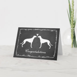Tarjeta Felicitaciones por la boda de los galgos