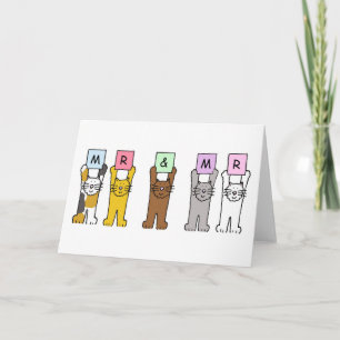 Tarjeta Felicitaciones por la boda de Sr y Sr