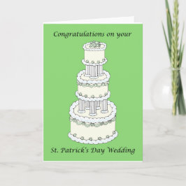 Tarjeta Felicitaciones por la boda del día de San Patricio