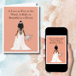 Tarjeta Felicitaciones por la ducha de novia Boho Bride Br