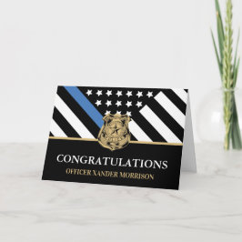 Tarjeta Felicitaciones por la graduación de la policía con