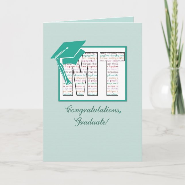 Tarjeta Felicitaciones por la graduación de la terapia de  (Anverso)