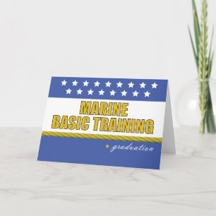 Tarjeta Felicitaciones por la graduación de Marine Basic T