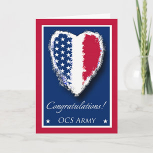 Tarjeta Felicitaciones por la graduación del Ejército OCS