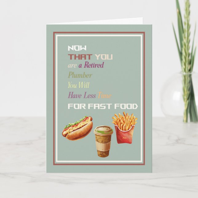 Tarjeta Felicitaciones por la jubilación del plomo (Anverso)