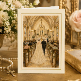 Tarjeta Felicitaciones por la Misa de Boda Católica
